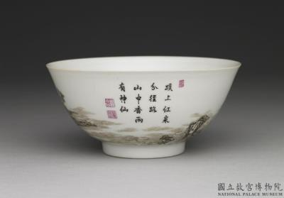 图片[2]-Bowl with brown and black landscape in falangcai polychrome enamels, Qing dynasty, Yongzheng reign, 1723-1735-China Archive